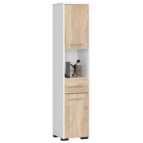 Akord Valkoinen/Wenge Säilytyskaappi 90×51×180