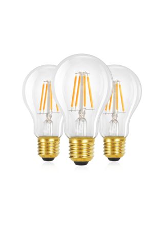 NETTLIFE 3 kpl E27 LED - lamppuja Vintage A60 Edison - lamppu 4 W 2700 K lämmin valkoinen retrofilamentti energiansäästö kotikahvilaan ei - himmennettävä
