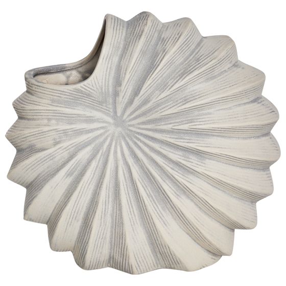 Kukkamaljakko SCUP kivitavara 28 cm Luonnonvalkoinen