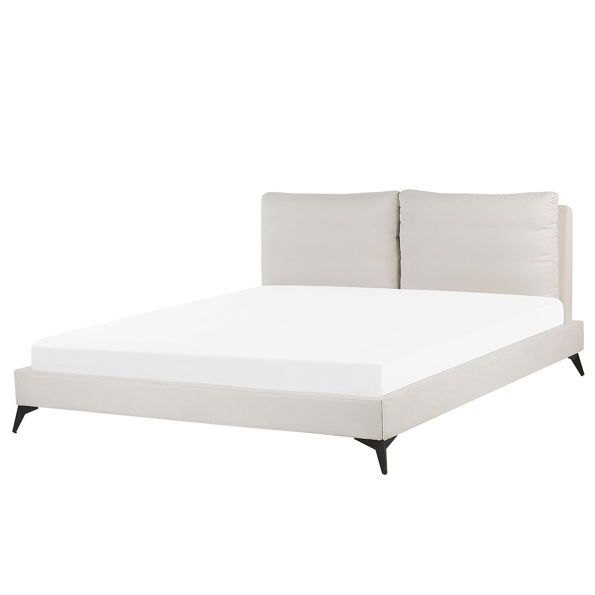 Sänky Chenille MELLE 180 x 200 cm Vaaleanbeige