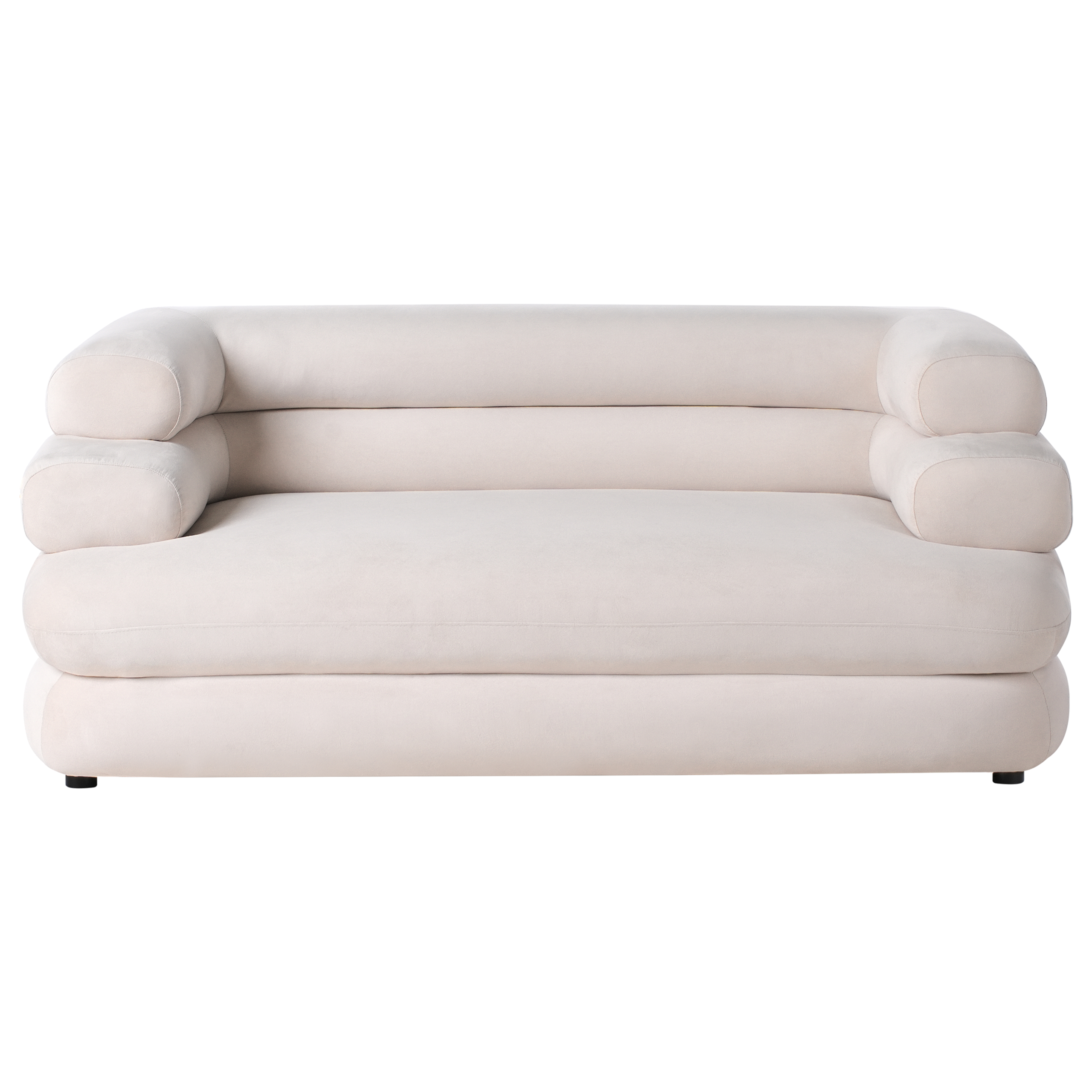 Sohva 2-istuttava HELLE sametti Vaaleanbeige