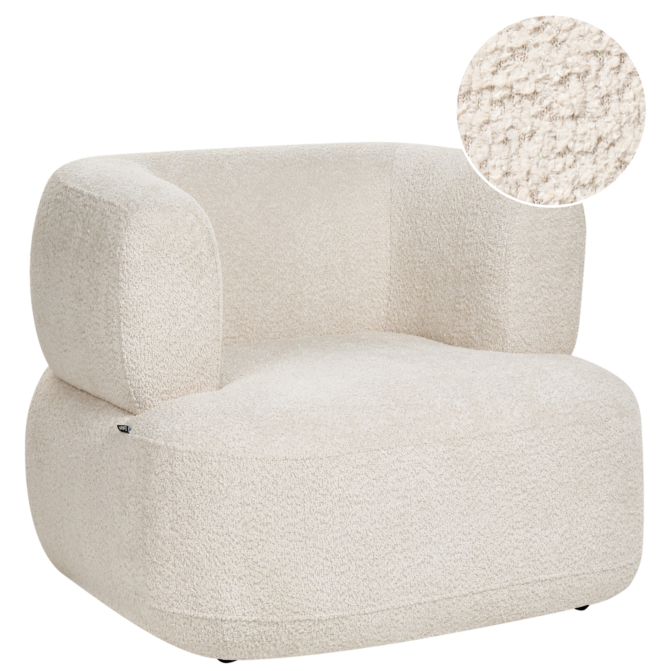 Nojatuoli LOHJA Chenille Vaaleanbeige