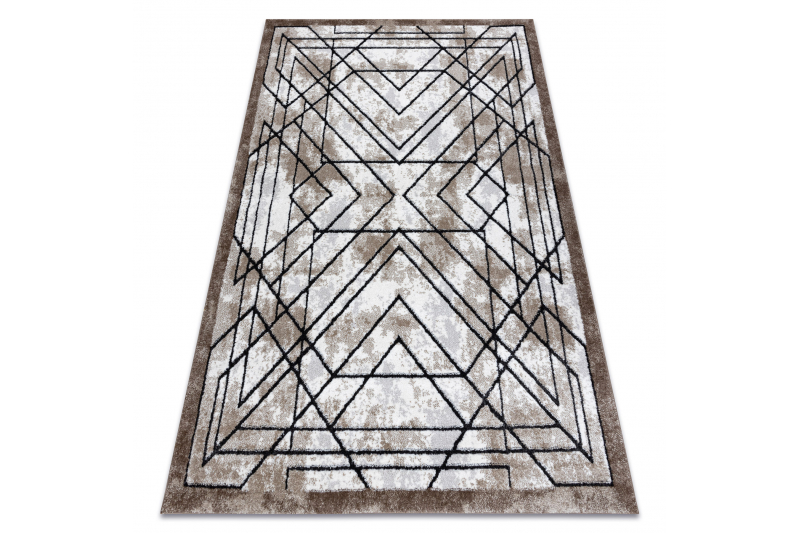 Matto moderni COZY Tico, geometrinen - ruskea 140x190 cm