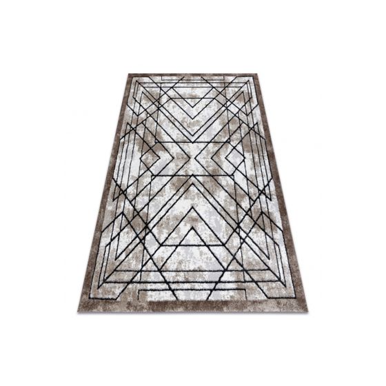 Matto moderni COZY Tico, geometrinen - ruskea 140x190 cm