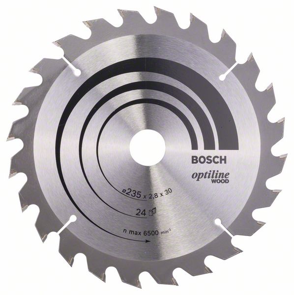 Bosch Optiline Wood -Pyörösahanterä 235x30 mm, 24 hammasta