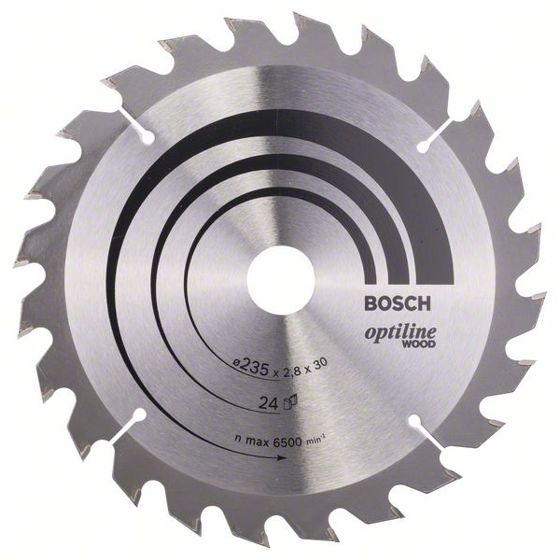 Bosch Optiline Wood -Pyörösahanterä 235x30 mm, 24 hammasta
