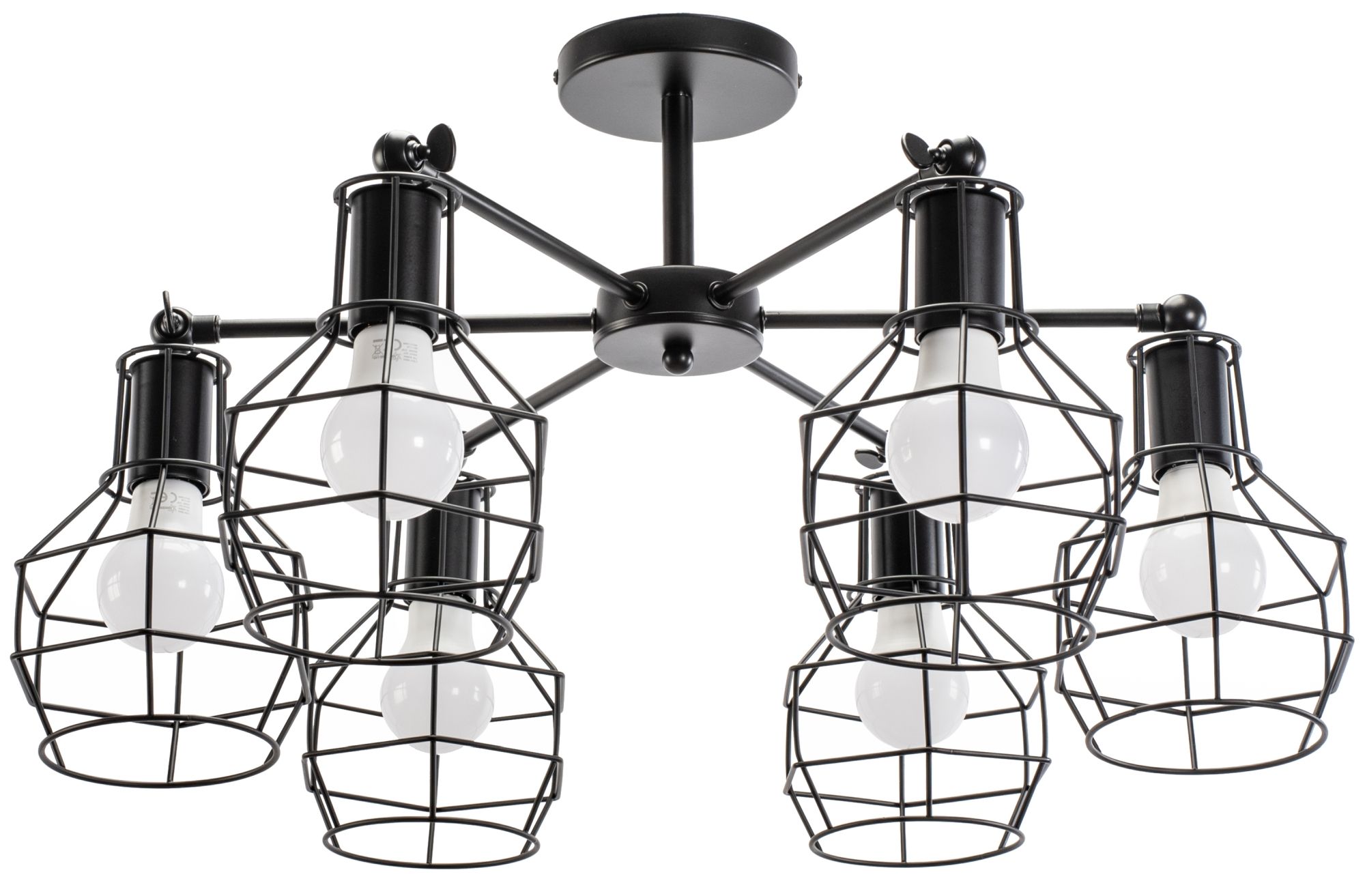 TOOLIGHT riippuvalaisin APP735-6C musta, 34,5X61,5X34,5CM