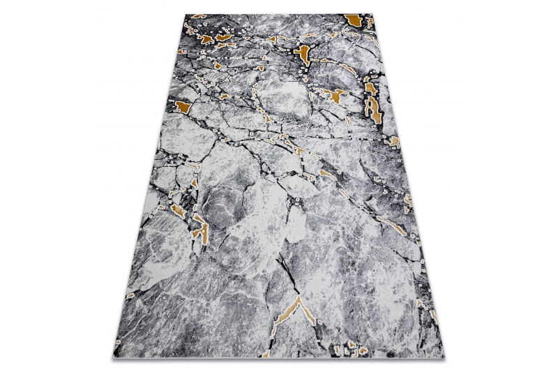 Matto GLOSS moderni 528A 58 Marmori, kivi, tyylikäs, glamour väri norsunluu / musta 80x150 cm