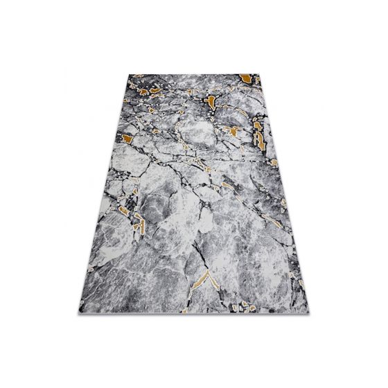 Matto GLOSS moderni 528A 58 Marmori, kivi, tyylikäs, glamour väri norsunluu / musta 80x150 cm