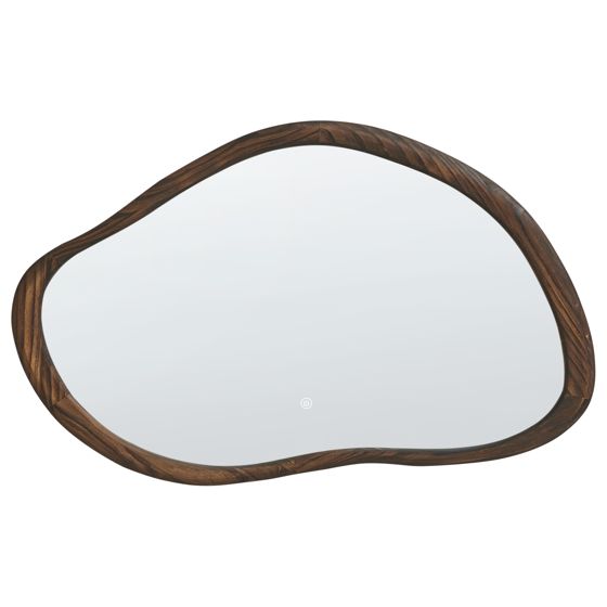 Kylpyhuoneen LED-peili MANCEY 93 cm 60 cm Tummanruskea