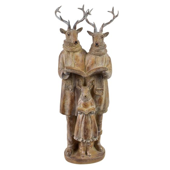 Hirviperhefiguuri SANTA LILA ruskea ja beige muovi 15x11x42 cm