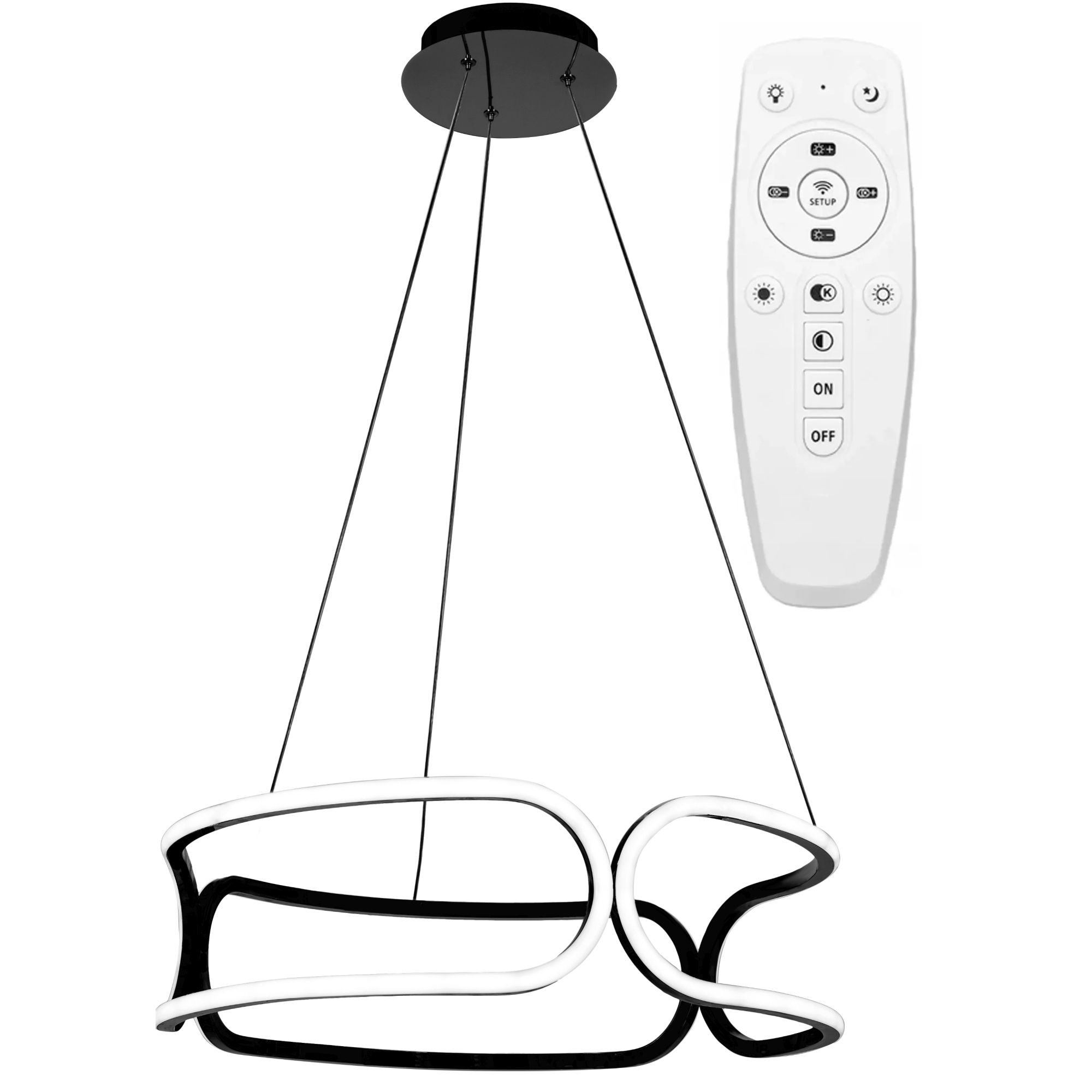 TOOLIGHT riippuvalaisin LED APP790-CP TRIO musta, 56X56X18CM