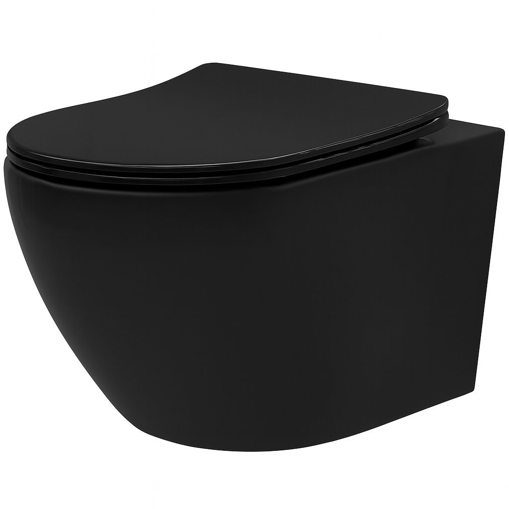 REA Seinä-WC Carlo Mini Tornado musta
