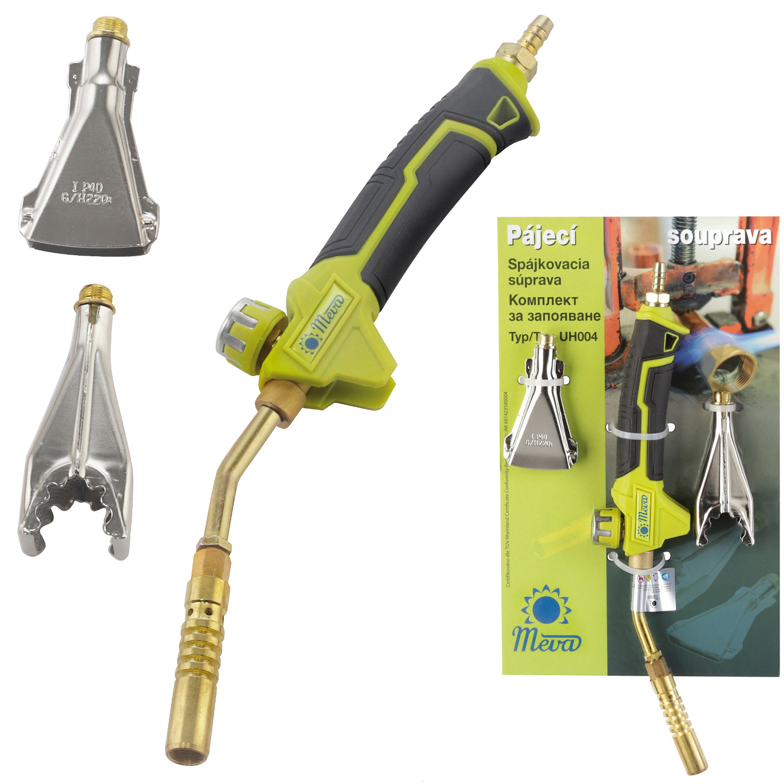 Kaasupoltin putkien juottamiseen, nestekaasu, SET, 3 suutinta, 2 kW