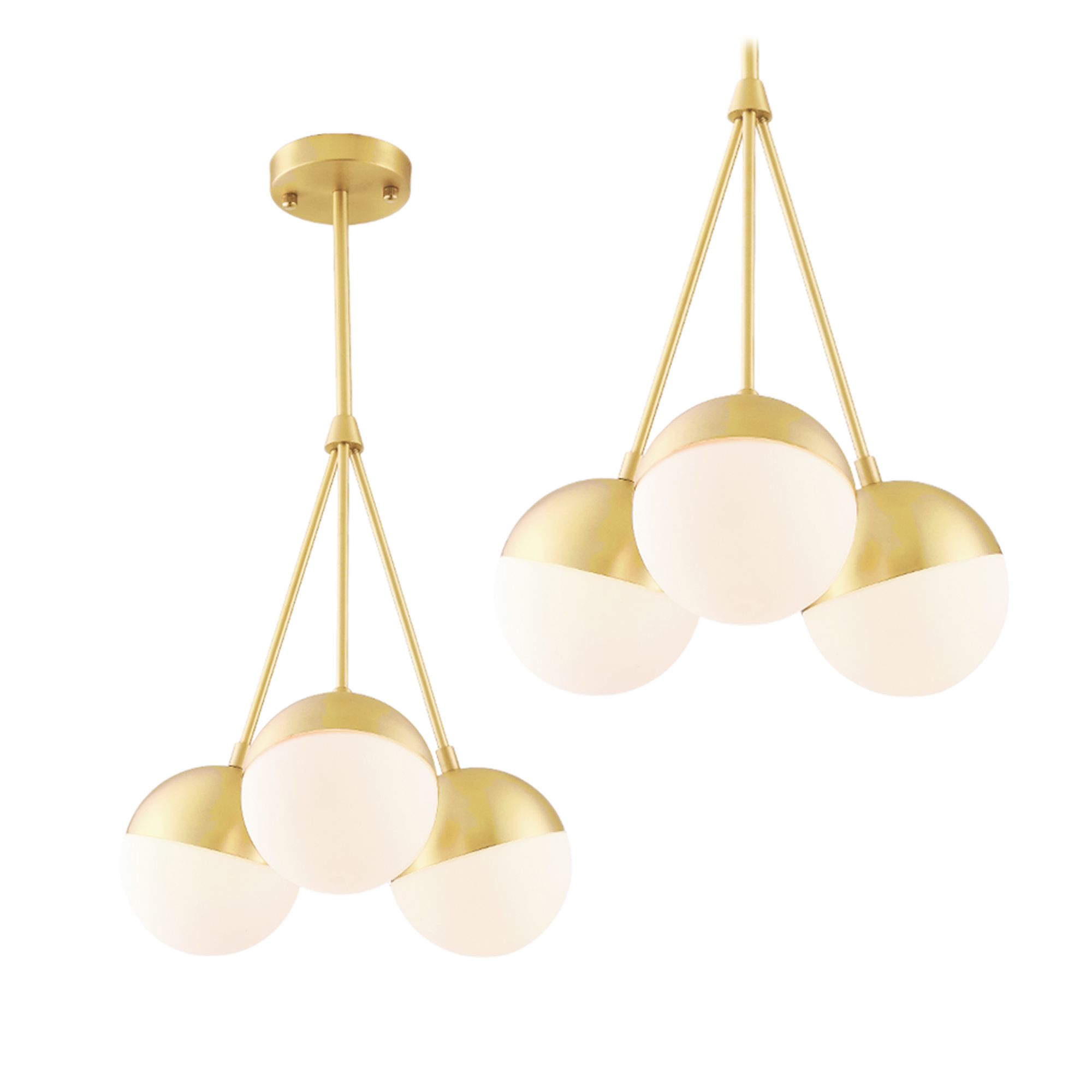 TOOLIGHT riippuva kattovalaisin APP688-3CP kulta, 35x15x85cm
