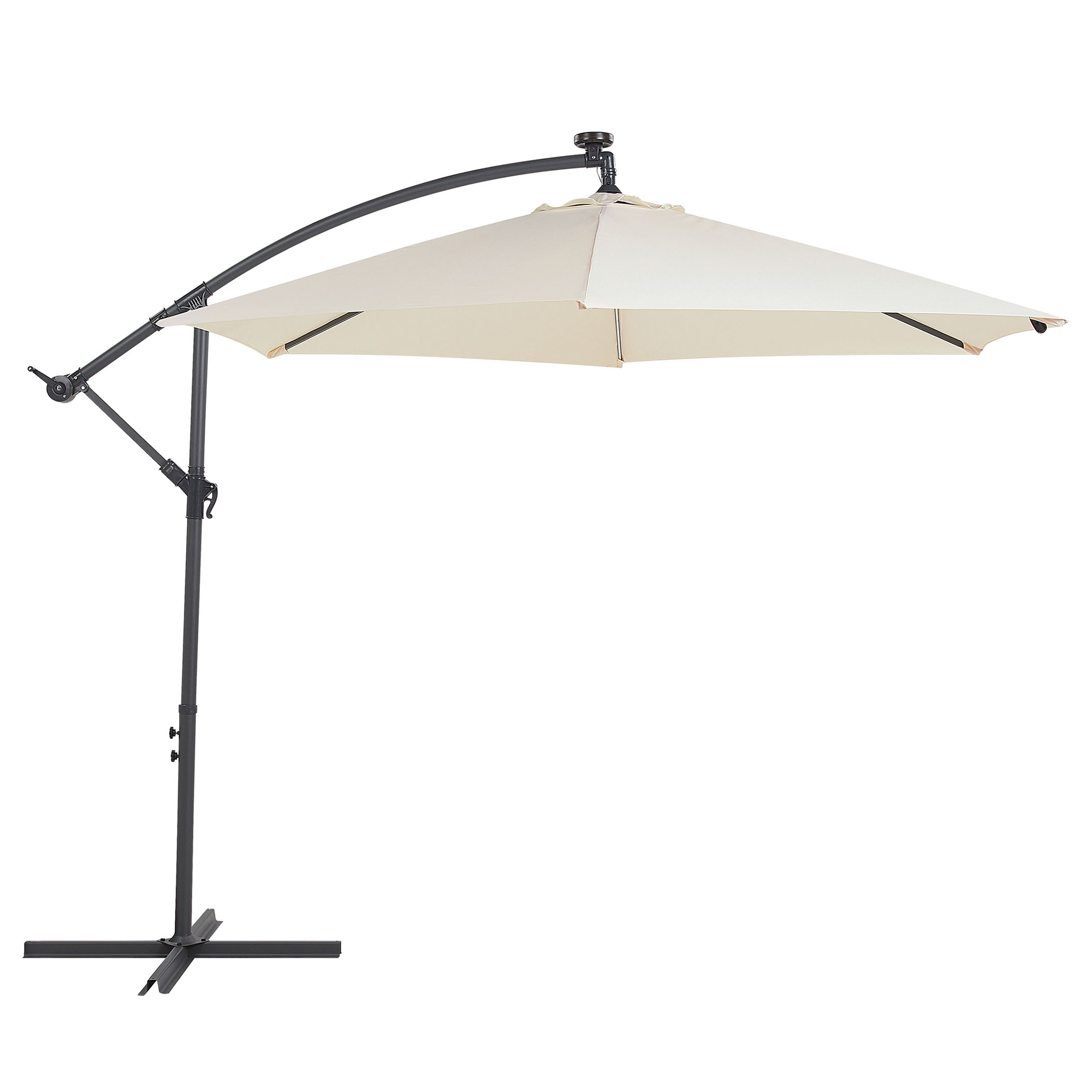 Riippuva aurinkovarjo LED-valo 285 cm CORVAL Beige