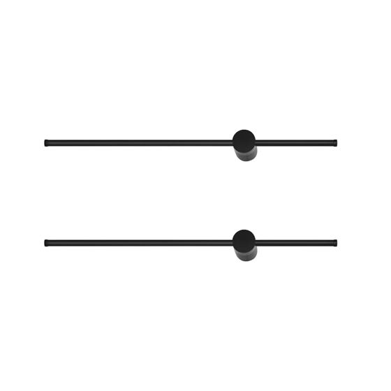 NETTLIFE 2 kpl 100 cm pitkiä LED-seinävalaisimia sisätiloihin, musta, 8 W, minimalistinen, kääntyvä yölamppu, lämmin valkoinen, 3000 K