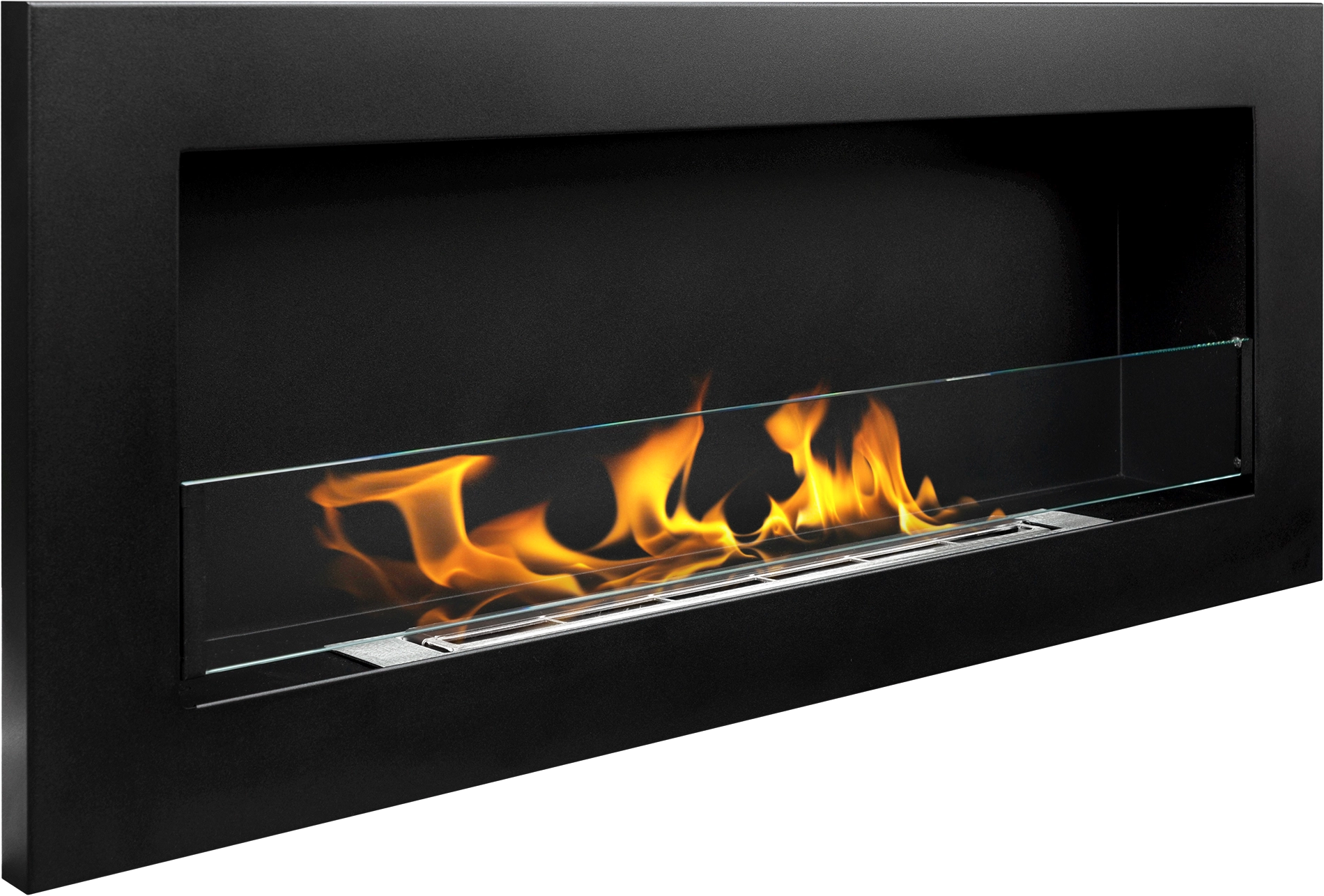 Biotakka seinälle 900 × 400 Slim – mattamusta