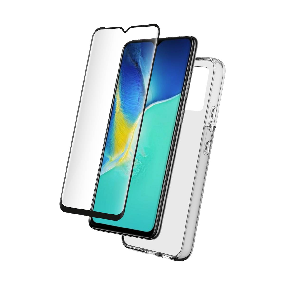 Suojakuori + Lasi Paketti Vivo Y55 5G:lle