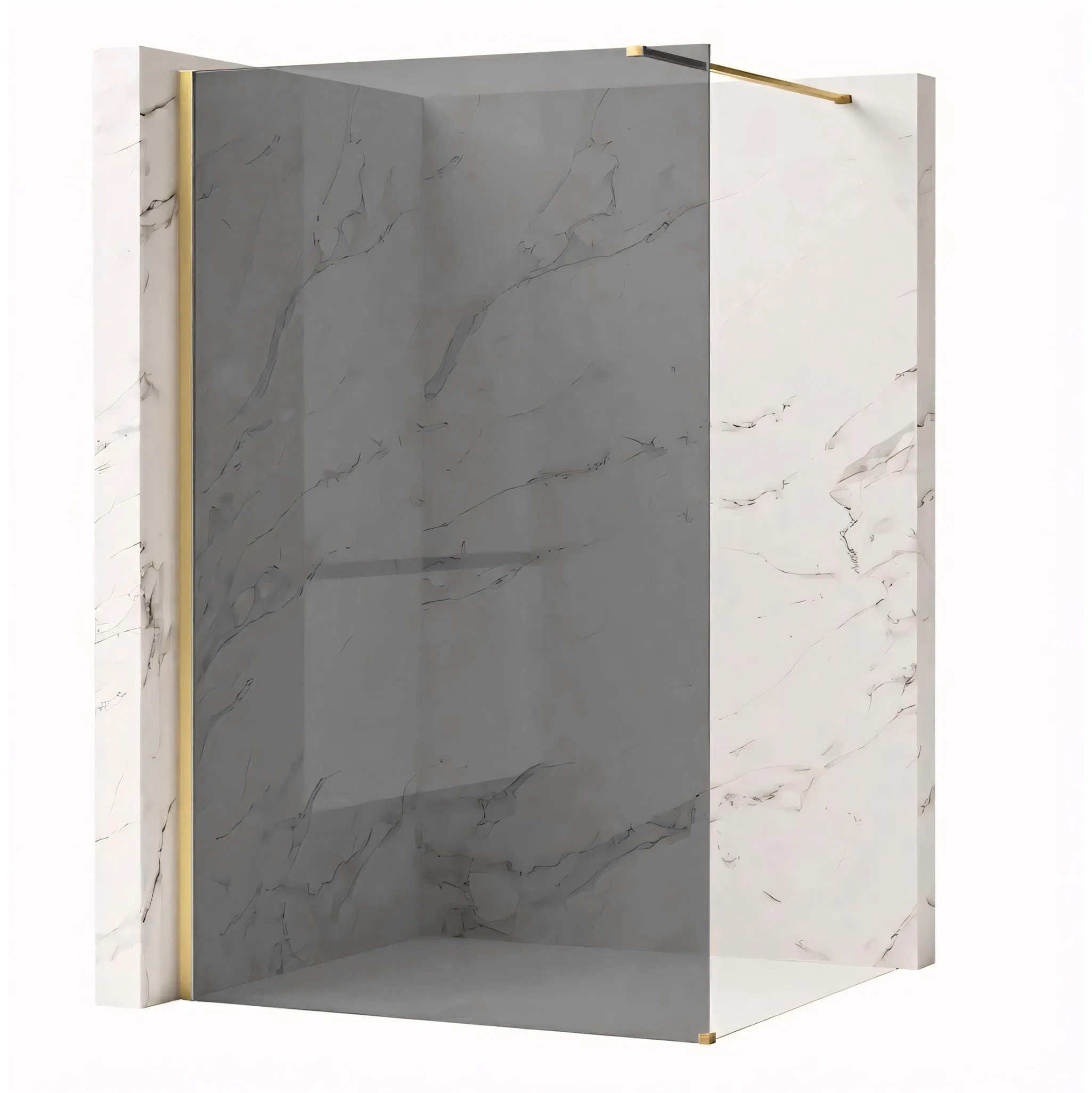 REA Suihkuseinä Flexi Grey 80 Harjattu kulta, 80X195CM