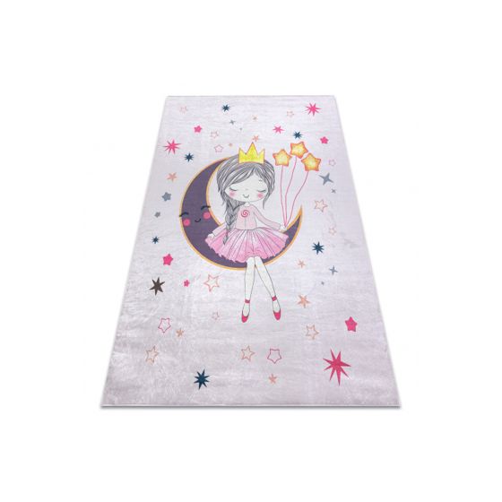 BAMBINO 48060 matto Prinsessa, tähdet lapsille liukumaton - pinkki 140x200 cm