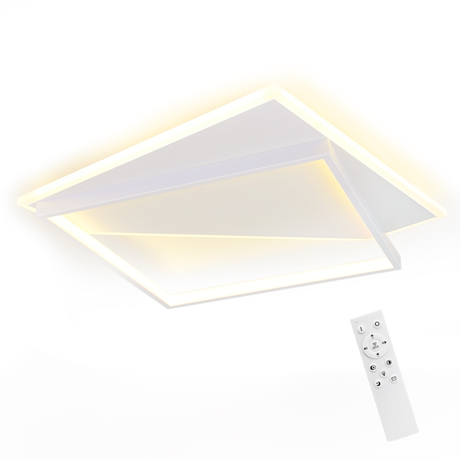 NETTLIFE LED-kattovalaisin, 48cm, 53W, makuuhuoneen, lamppu, moderni, olohuoneenValaisimetValkoinen, muotoilu, eteiseen