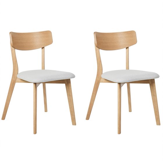Ruokatuolisetti 2 kpl HOPE puu Vaaleanruskea/harmaa