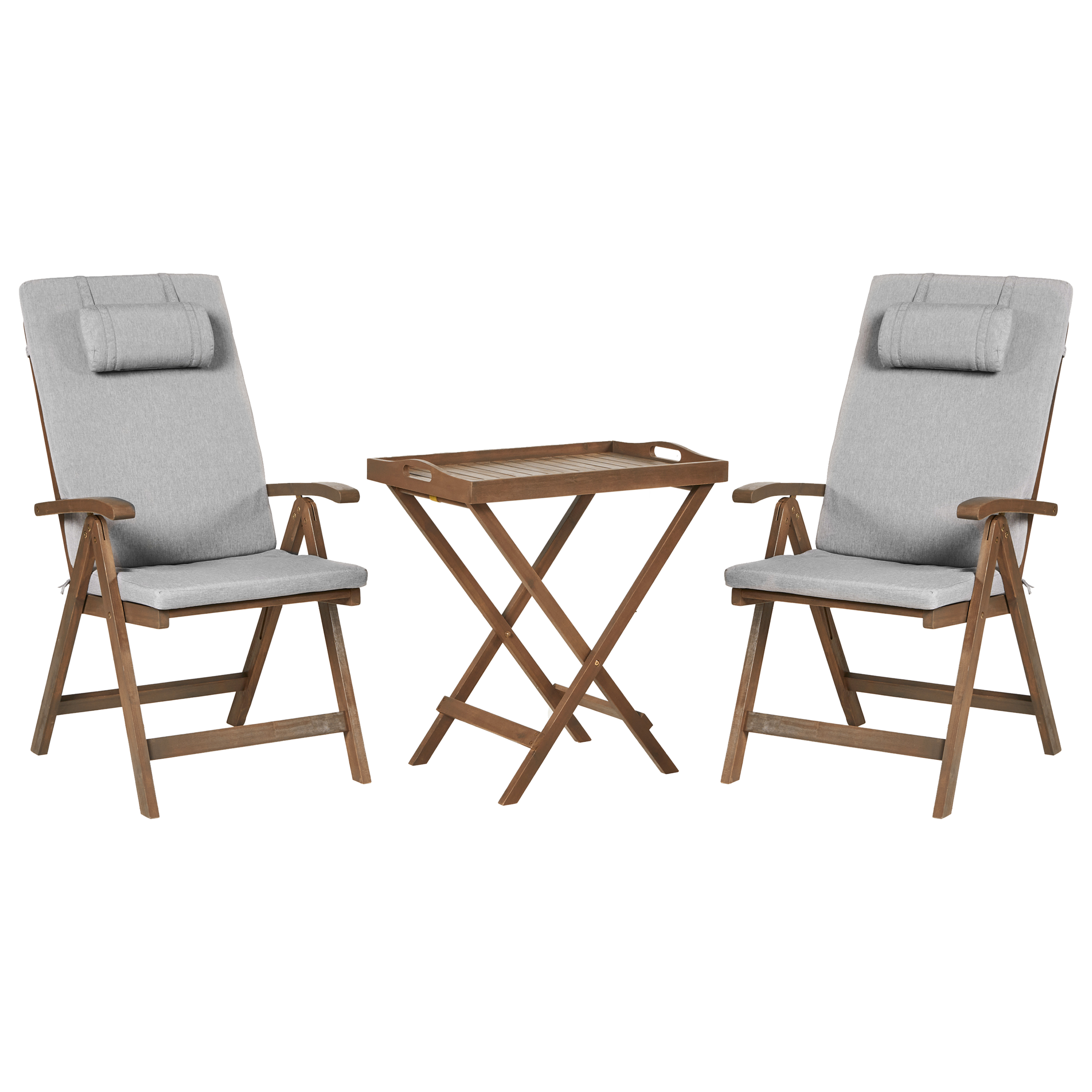 Bistrosetti AMANTEA PREMIUM akaasia Meleerattu harmaa