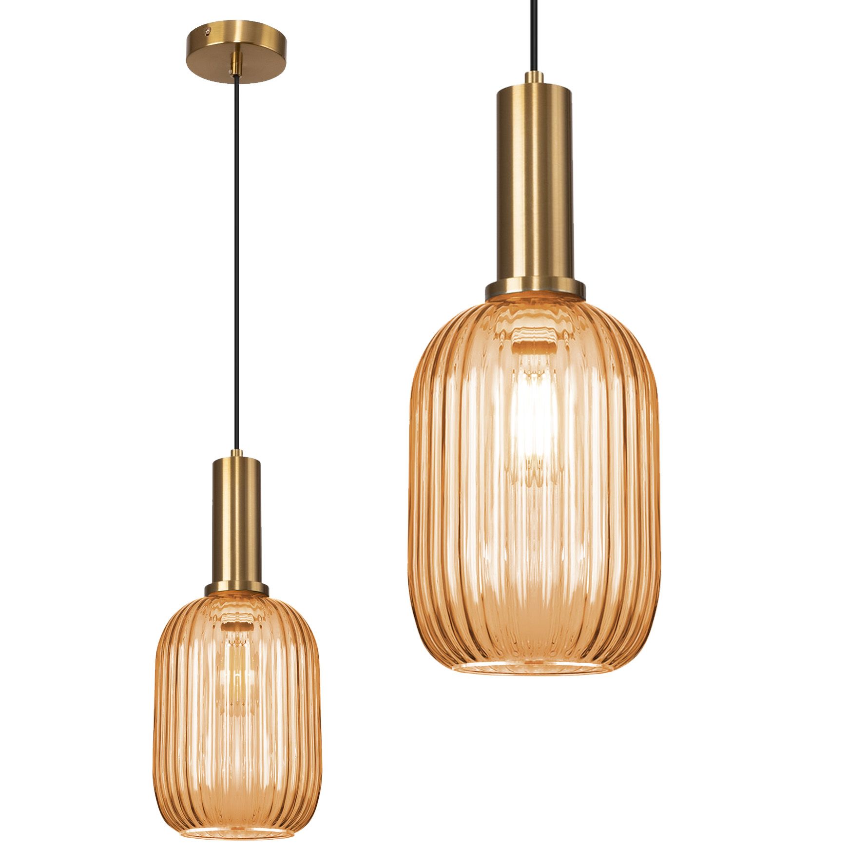 TOOLIGHT riippuva kattovalaisin APP458-1CP oranssi, 14x14x34cm