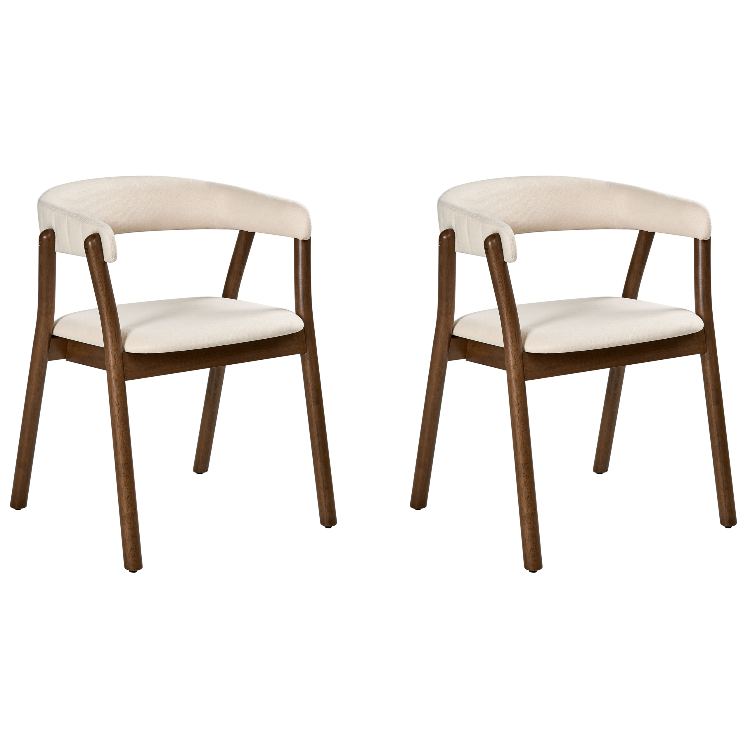 Ruokatuolisetti 2 kpl MYLO kangas Luonnonvalkoinen/tummanruskea