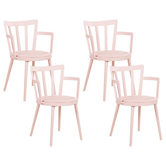 Ruokatuolisetti 4 kpl MORILL Pastellipinkki