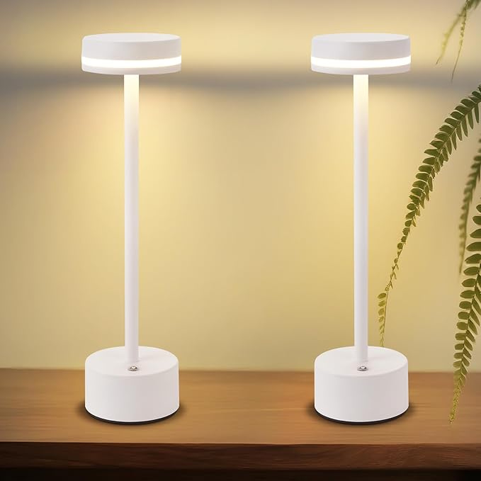 NETTLIFE paristokäyttöinen pöytävalaisin langaton led-pöytävalaisin 3000k-6500k himmennettävä yöpöytävalaisin usb-c:llä hopeanvärinen kosketusvalaisin