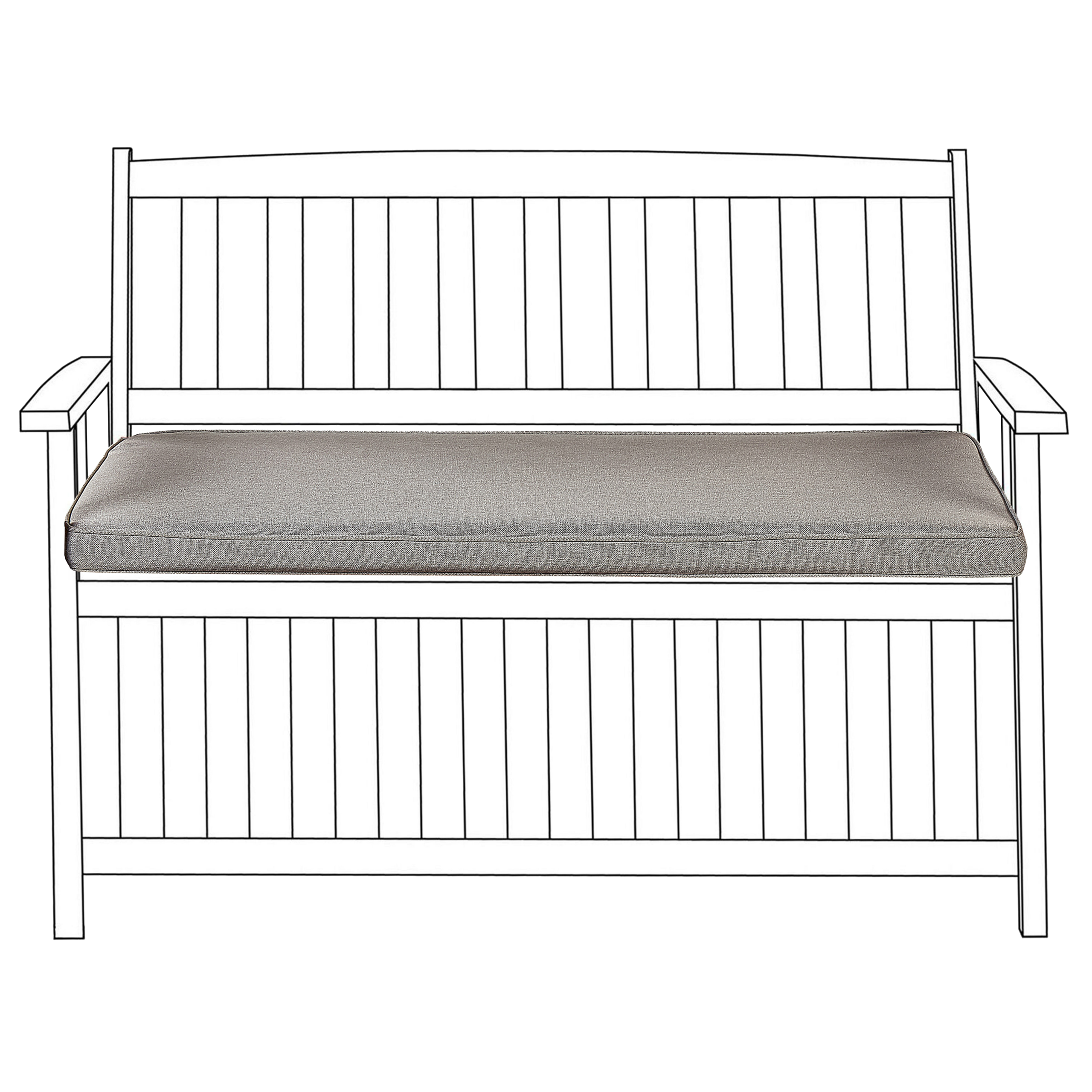 Puutarhapenkin pehmuste SOVANA 108 x 45 cm Harmaa