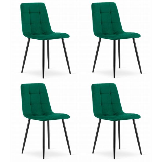 KARA-tuoli, tummanvihreä sametti (4 kpl)