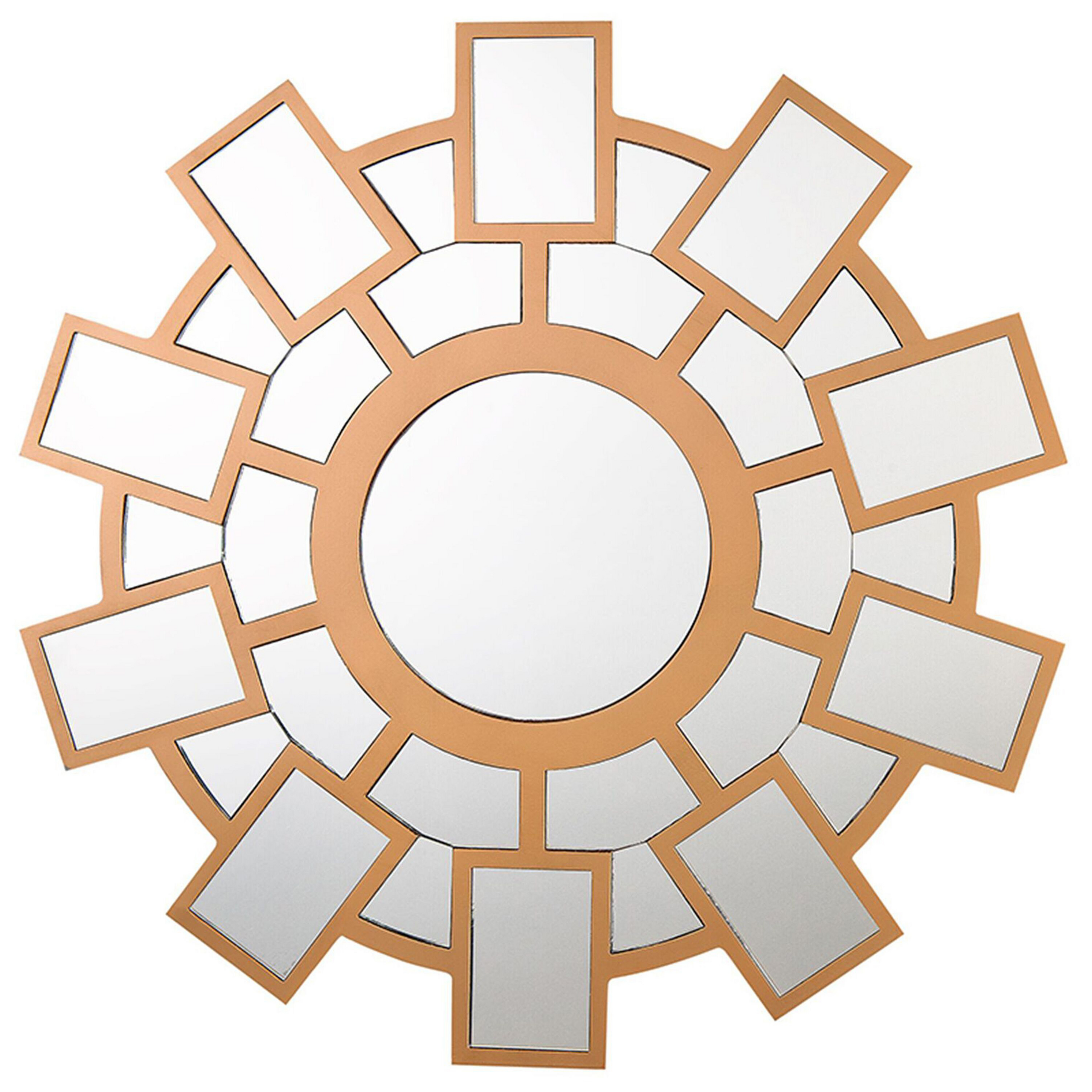 Seinäpeili ROZEL 80 cm 80 cm Kullanruskea