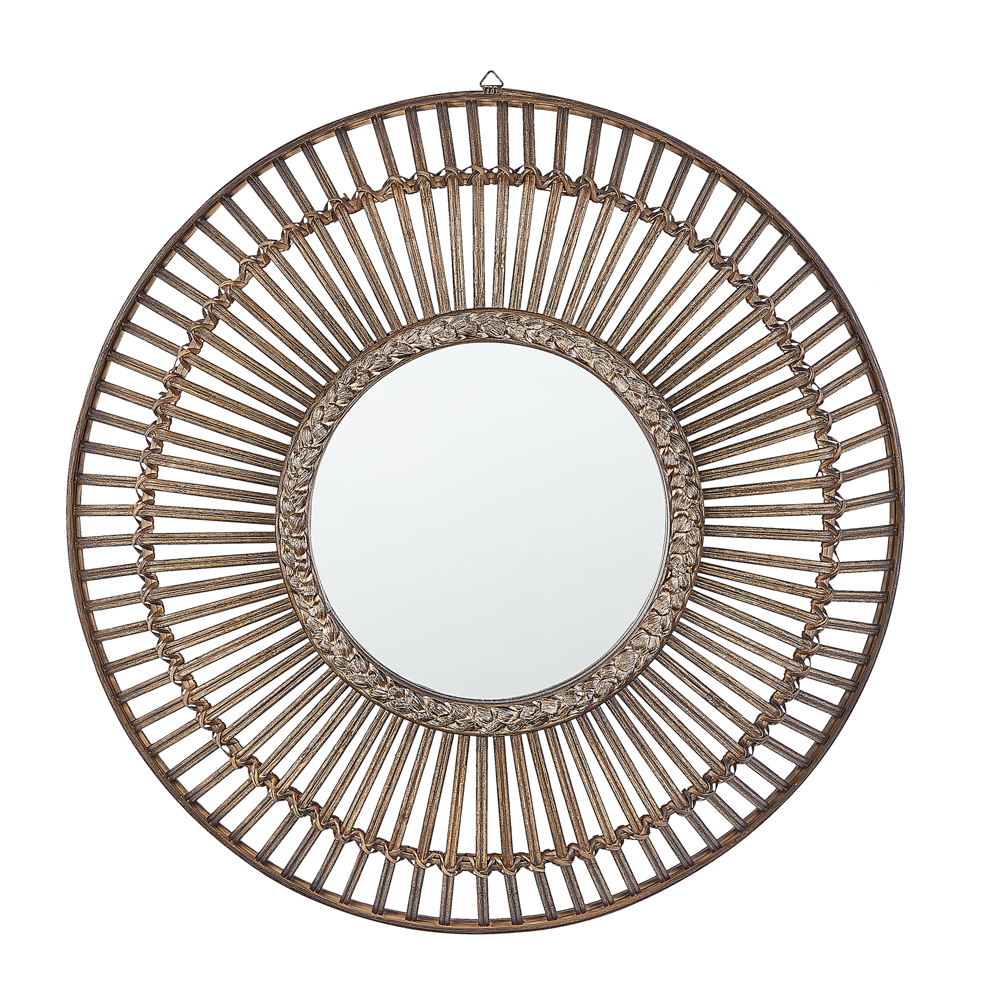 Seinäpeili BLASITO 66 cm 66 cm Bambu Ruskea