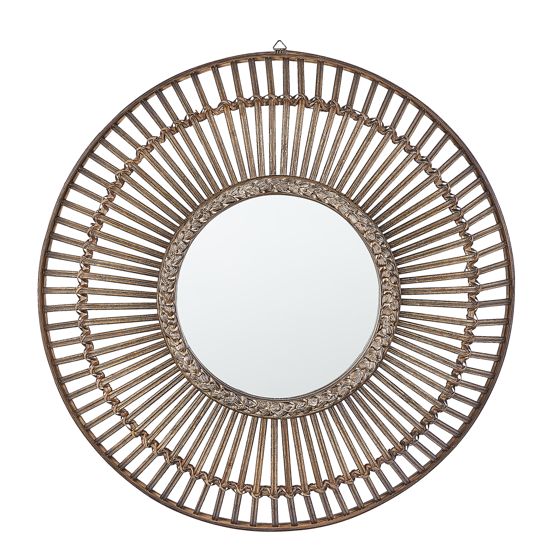 Seinäpeili BLASITO 66 cm 66 cm Bambu Ruskea