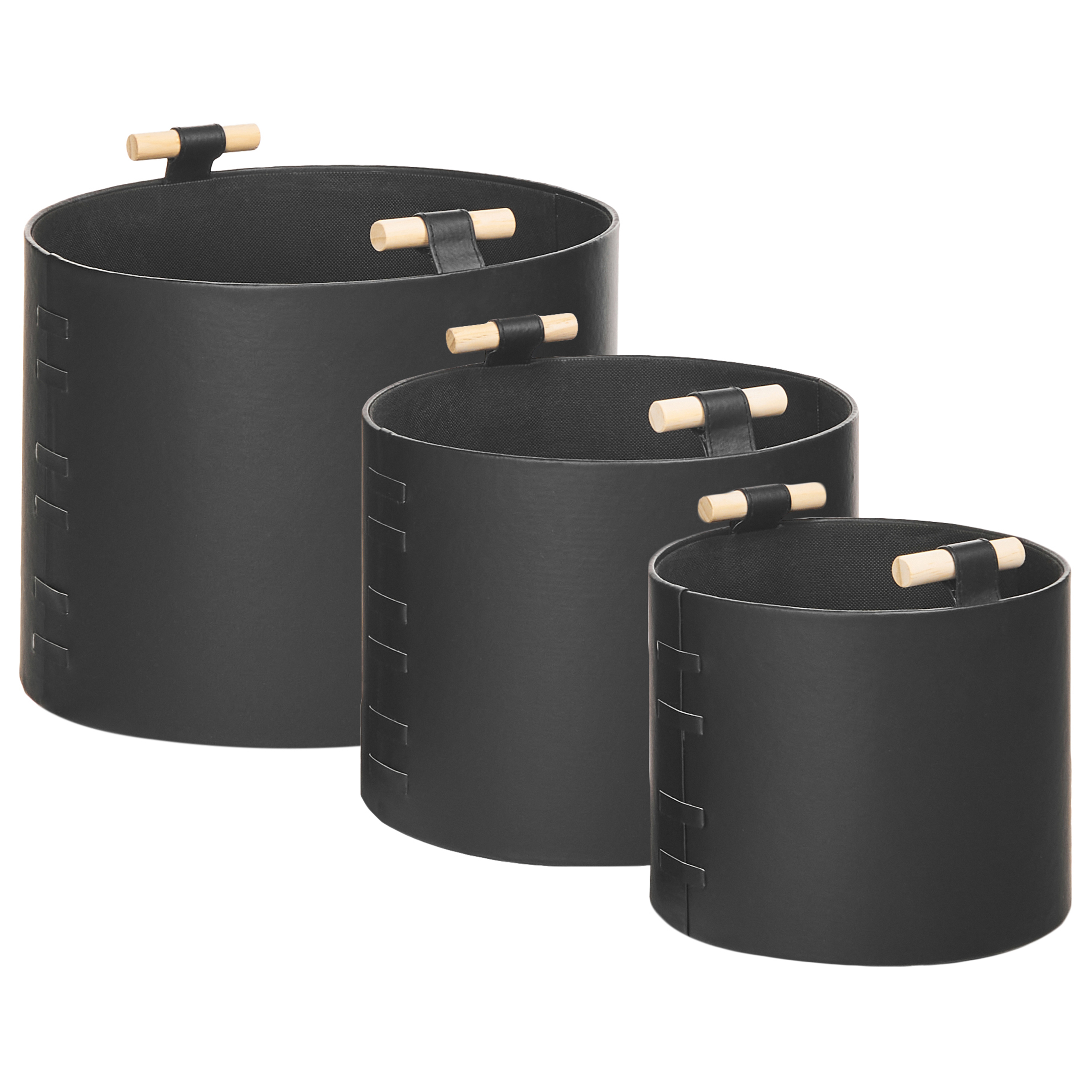 Korisetti 3 kpl ARAM keinonahka Musta