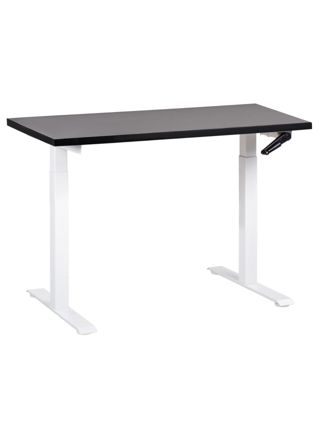 Manuaalisesti säädettävä työpöytä DESTINES Musta/valkoinen 120 cm 72 cm