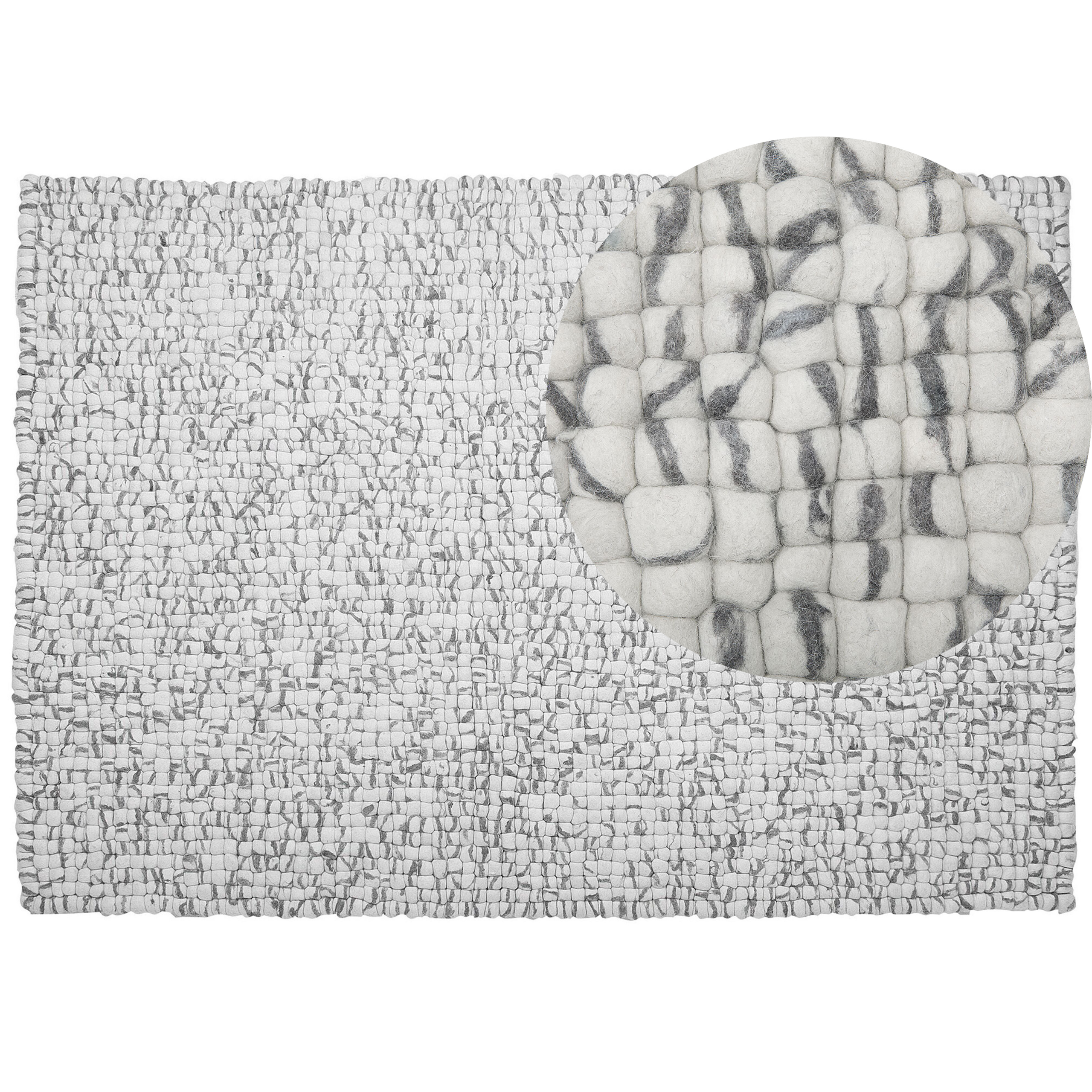 Matto AMDO Vaaleanharmaa 160 x 230 cm