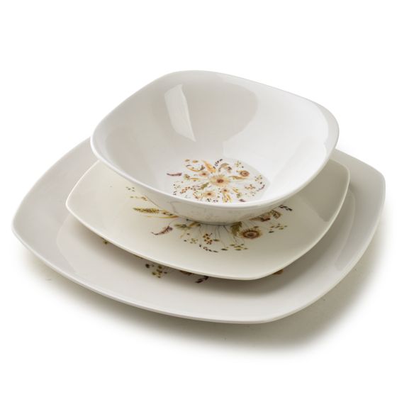 Ruokailuastiasto posliini LEA BEIGE 16,5/18/24 cm beige 18 osaa