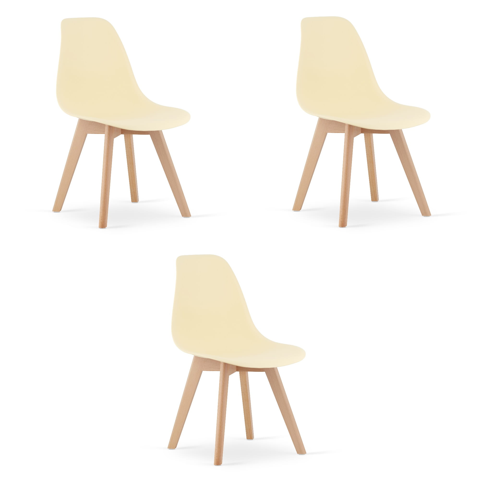 KITO-tuoli, kermanvalkoinen (3 kpl)