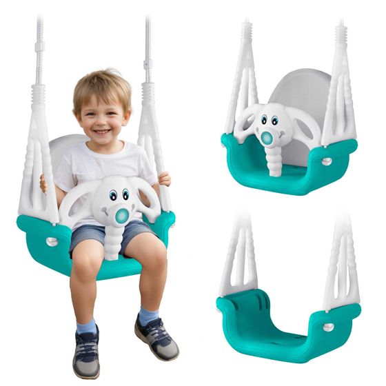 Ricokids 3-in-1 Norsu-ämpärikeinu, Turkoosi
