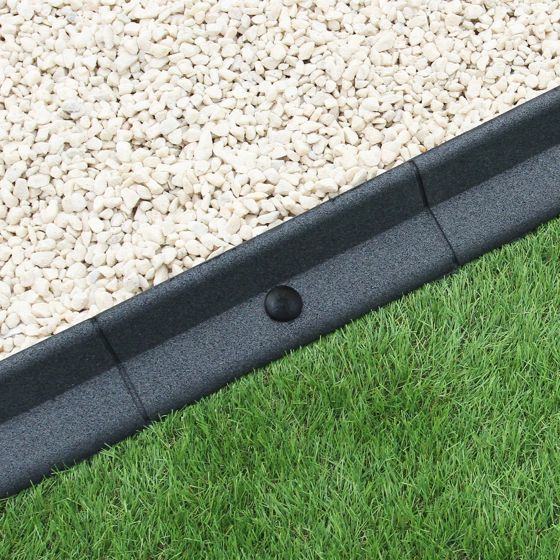 Joustava nurmikon reunus harmaa 1, 2 m x 6