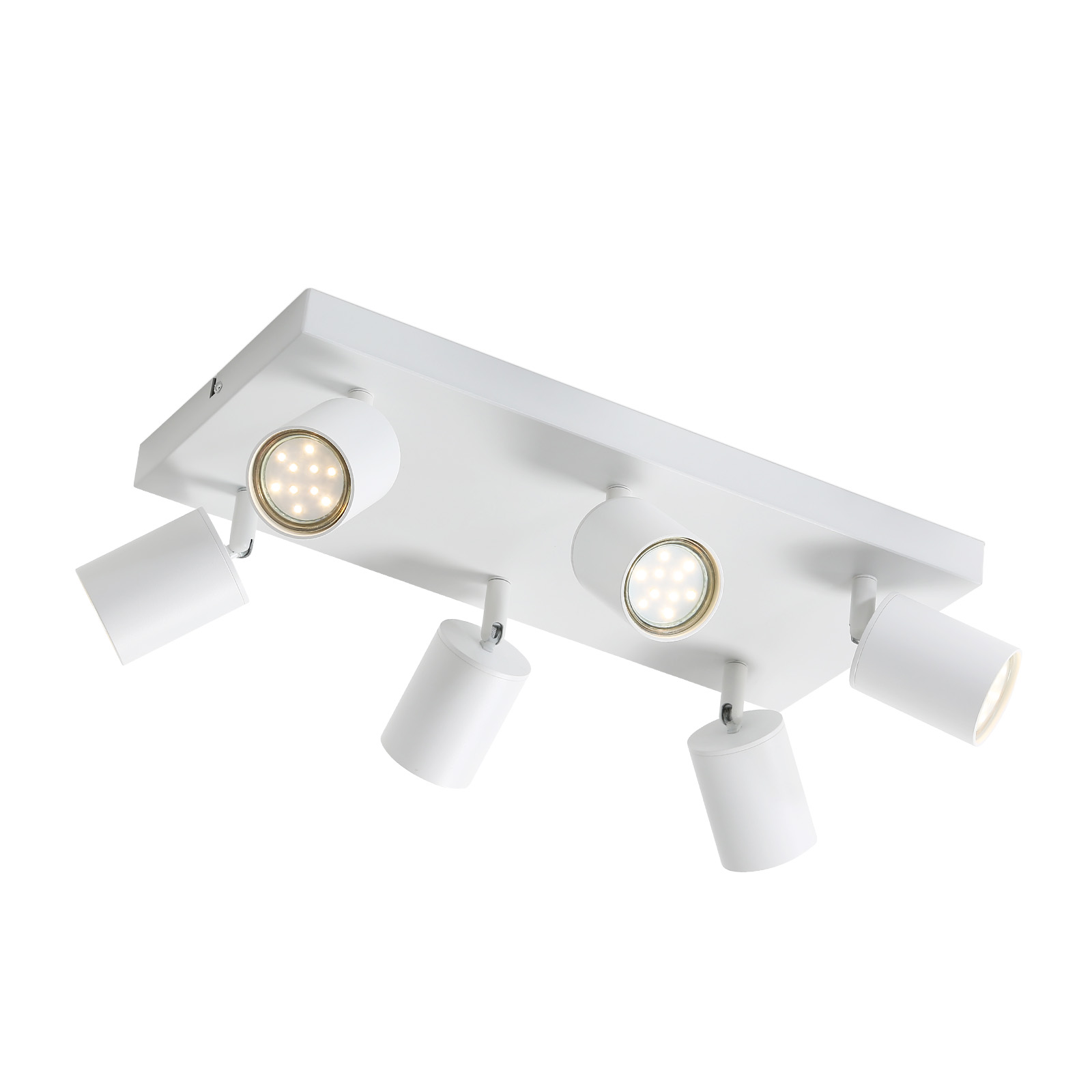 NETTLIFE 6- lamppuinen kattokohdevalaisin, valkoinen metalli