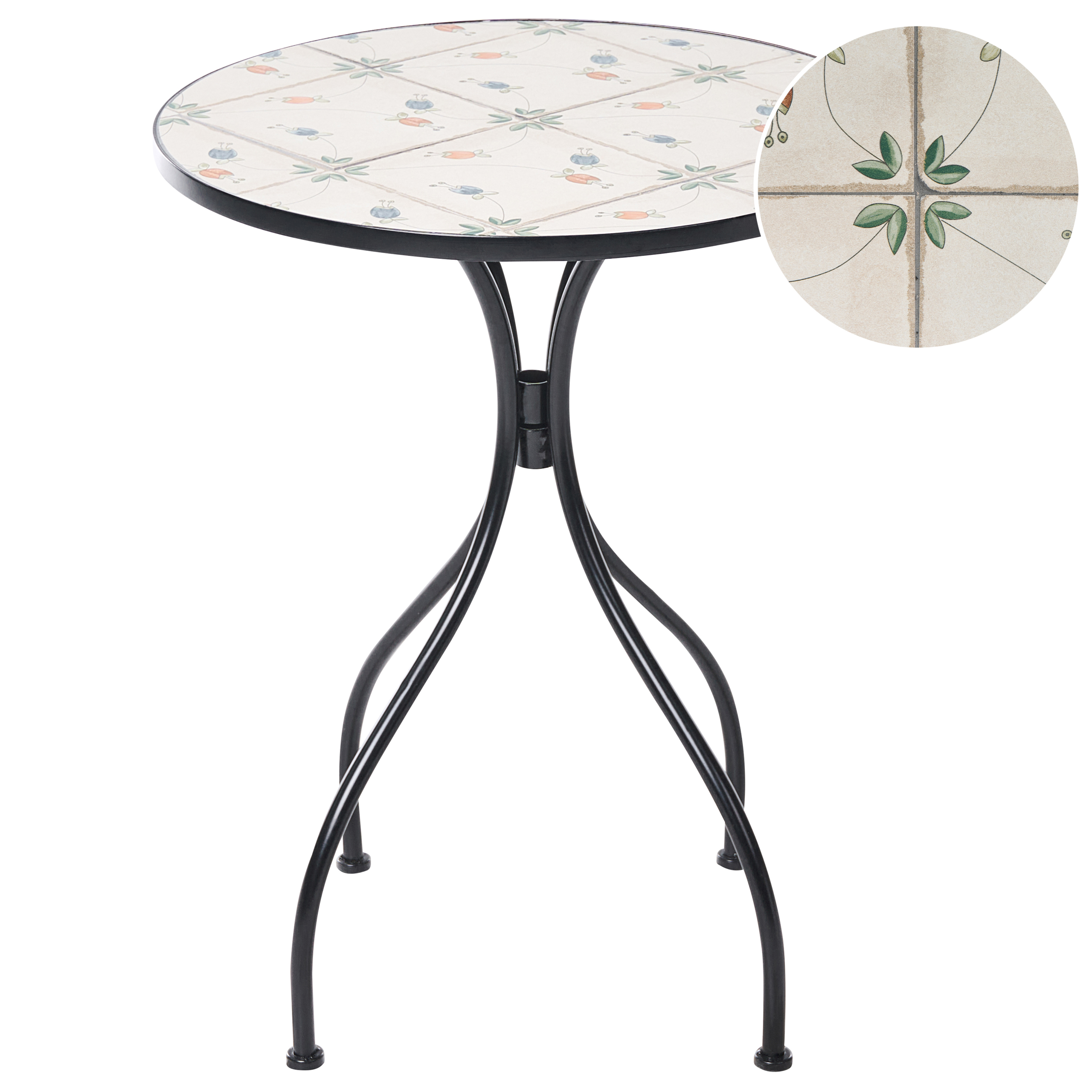 Bistropöytä CARONA 60 cm 60 cm Metalli Musta