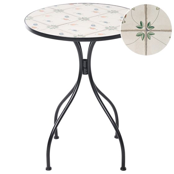 Bistropöytä CARONA 60 cm 60 cm Metalli Musta