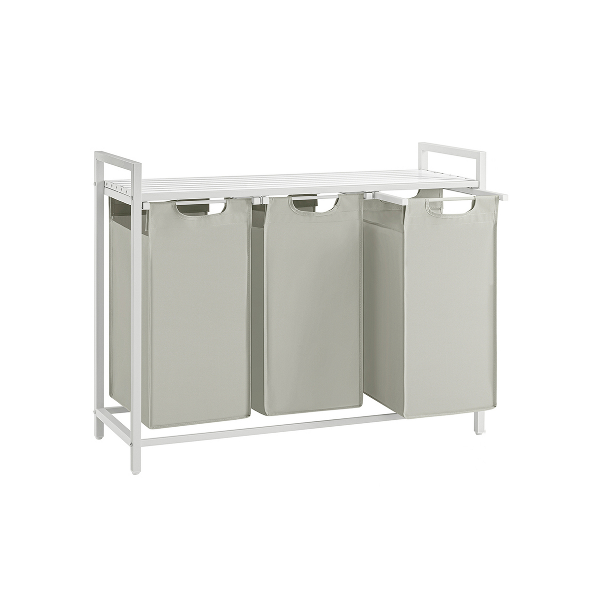 VASAGLE pyykinlajittelukori, 3 lokeroa, 3 × 38 L, 92.5 × 33 × 72 cm, BLH301