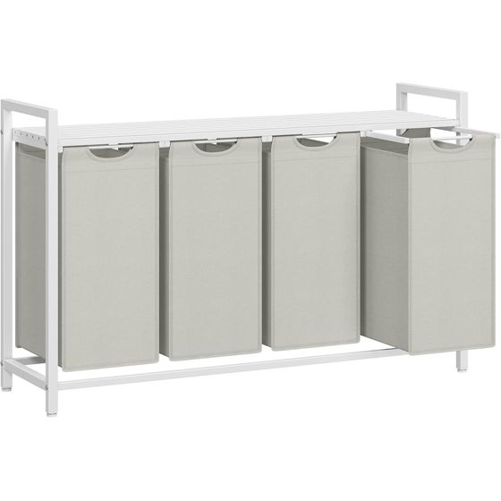 Vasagle pyykinlajittelukori, 4 lokeroa, 4 × 40 L, 116 × 33 × 72 cm, BLH401