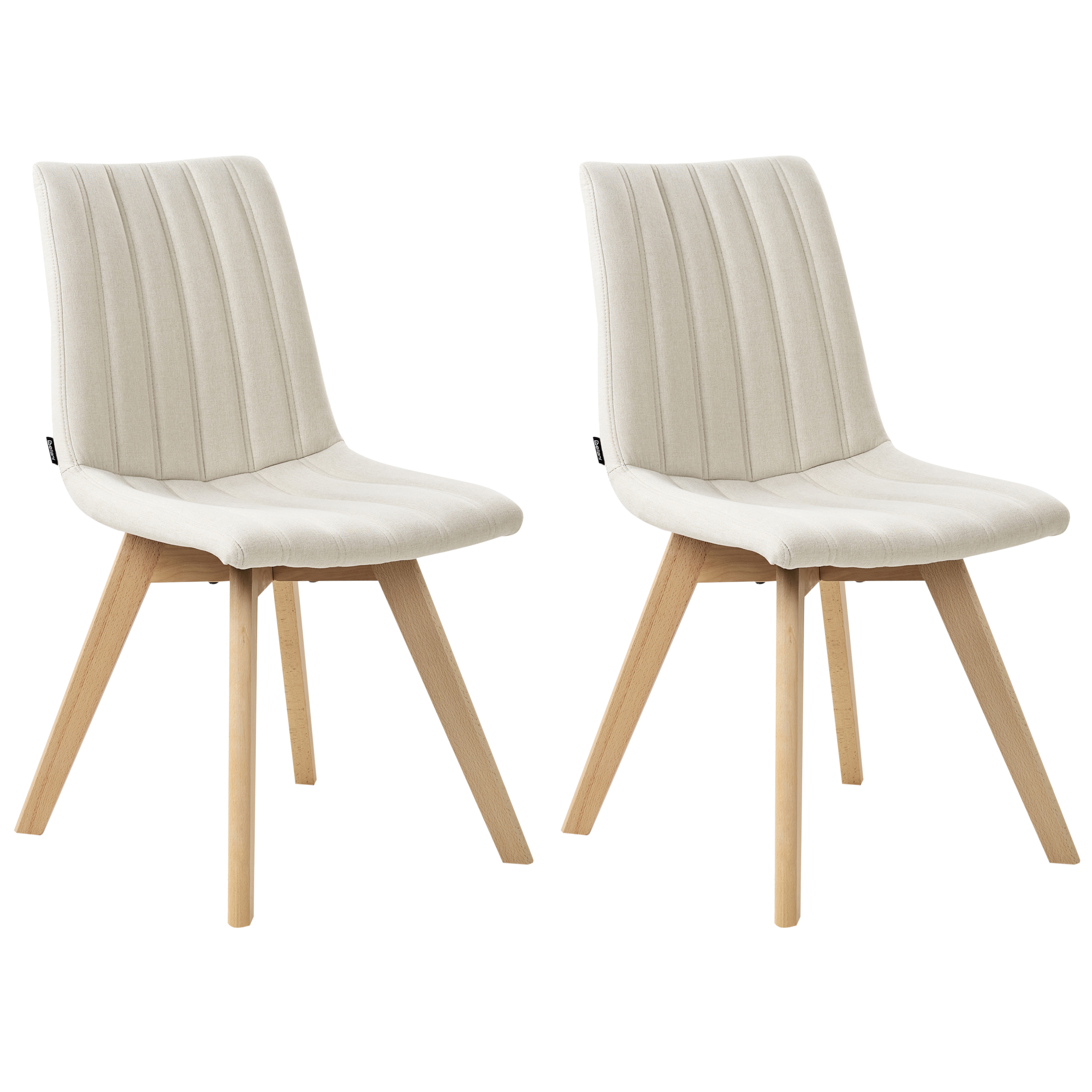 Ruokatuolisetti 2 kpl CALGARY kangas Luonnonvalkoinen